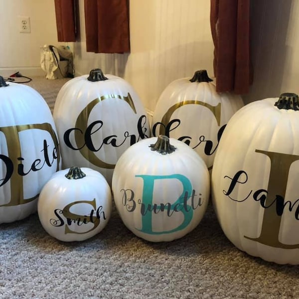 Personalized Pumpkin Monogram Topper Graphic Tee