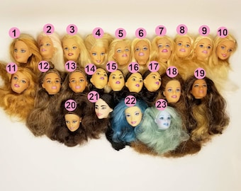 Fashion doll heads for customizing or ooak