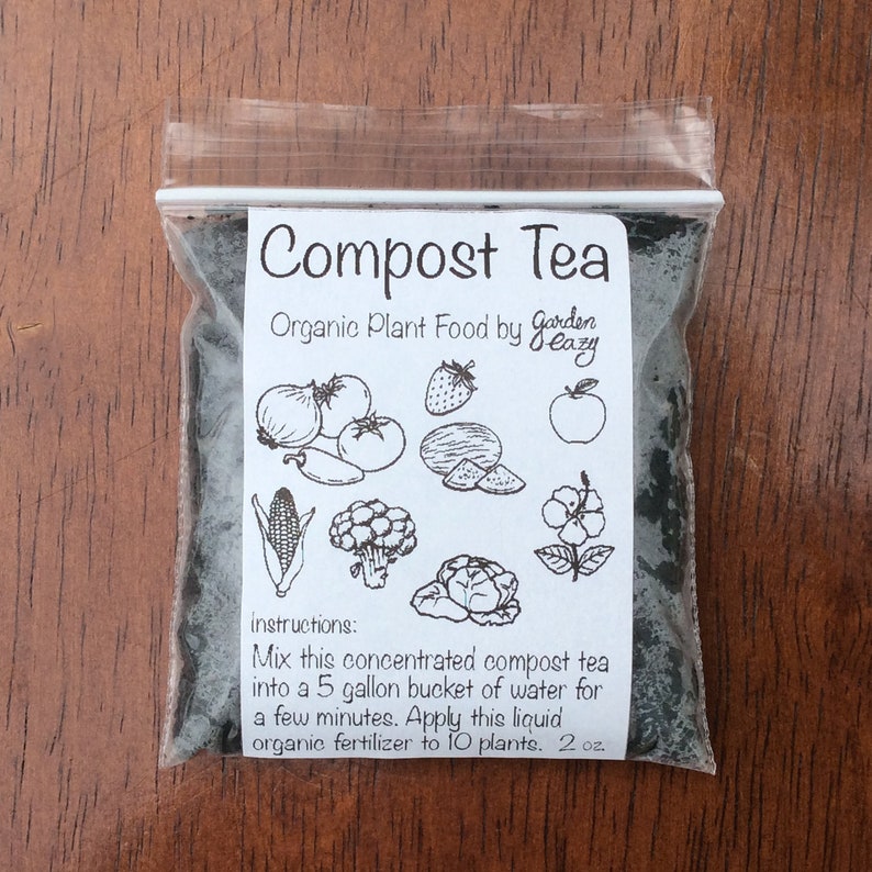 Compost Tea Plant Food - 100% Organic Fertilizer - For Indoors, Outdoors, In Pots, Grow Beds, Soil, Hydroponics & Aquaponics