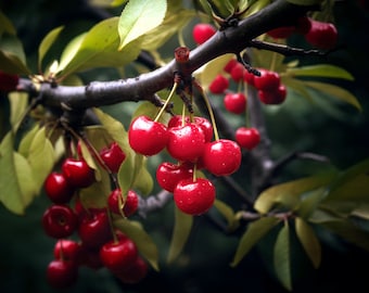 Semi biologici di ciliegia rossa - Cimelio, impollinati apertamente, non OGM - Coltivare all'interno, all'aperto, in vasi, letti di coltivazione, suolo, coltura idroponica e acquaponica