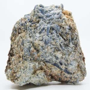 Large Blue Kyanite with Mica and Calcite Freeform