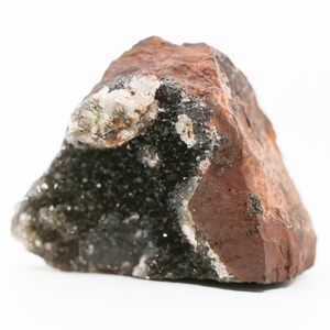 Natürlicher Druzy Beschichteter Malachit auf Hämatit Matrix