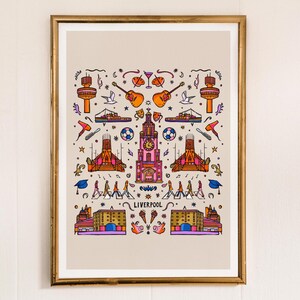 Beige Liverpool Art Print: Architecture & Culture