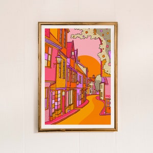 Norwich Art Print, Colourful Wall Art | Travel Prints | Bright Wall Art | A5 Prints | A4 Prints | A3 Prints