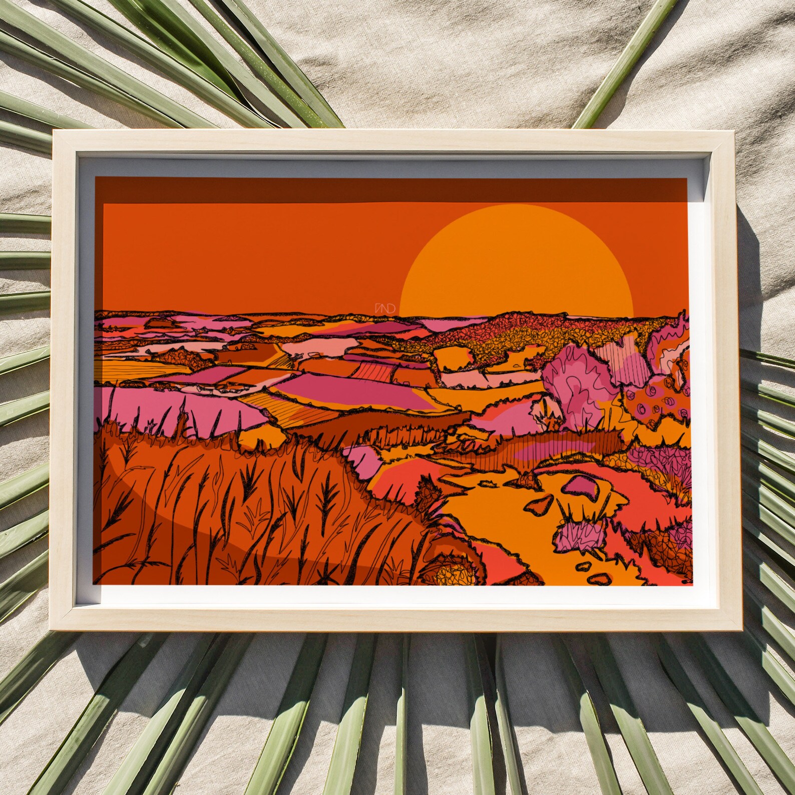 North Yorkshire Moors North Yorkshire Art Print Colourful Etsy UK