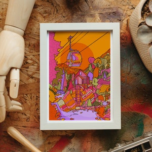 Aspen Colorado Art Print: Bright Travel Poster