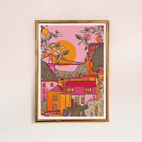 Bristol Art Print Colourful Wall Art Travel Prints Bright Etsy UK