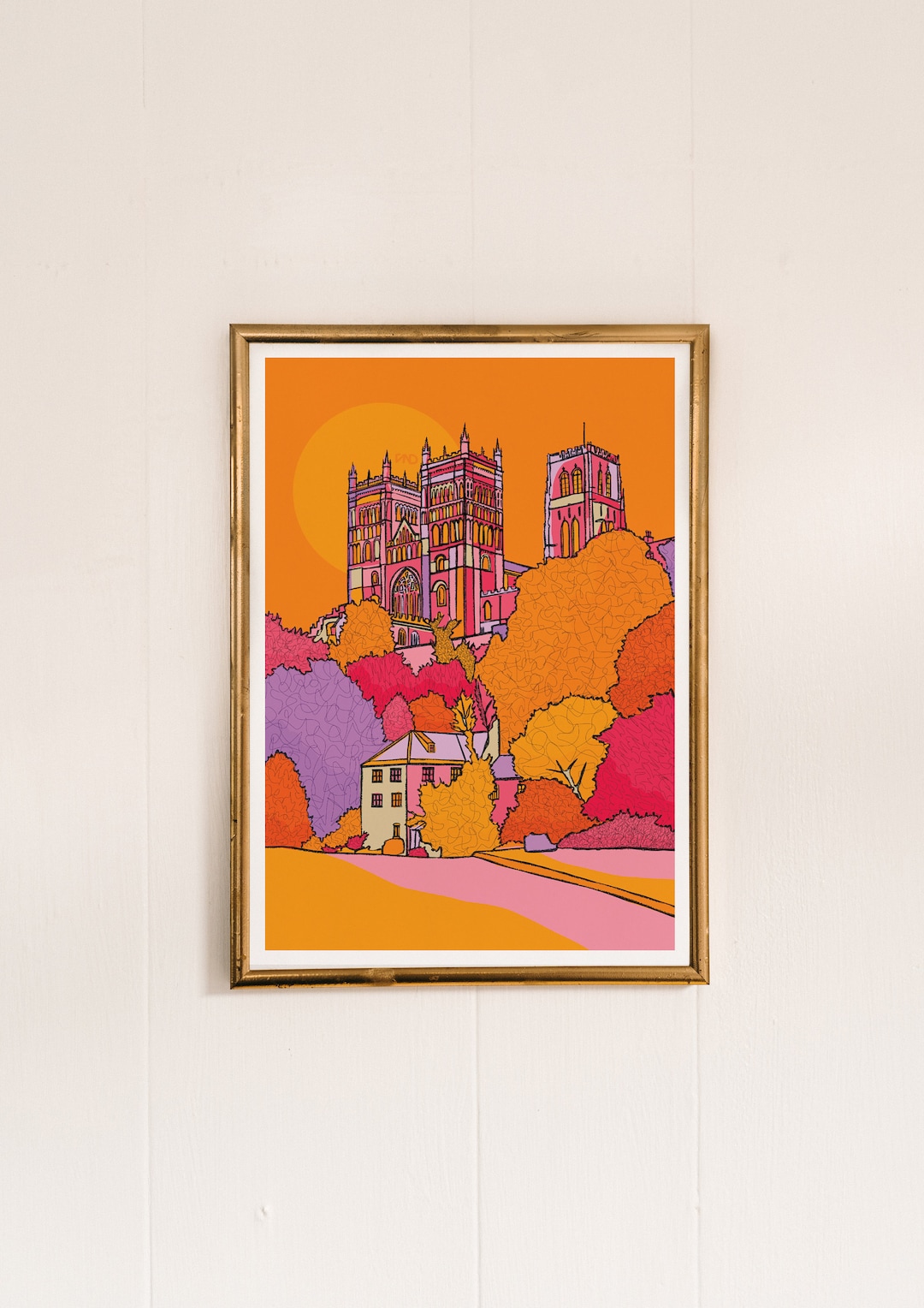 Durham Art Print Durham Cathedral Drawing Durham Print Durham Travel