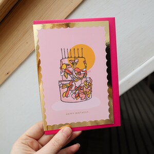 Carte de gâteau d'anniversaire