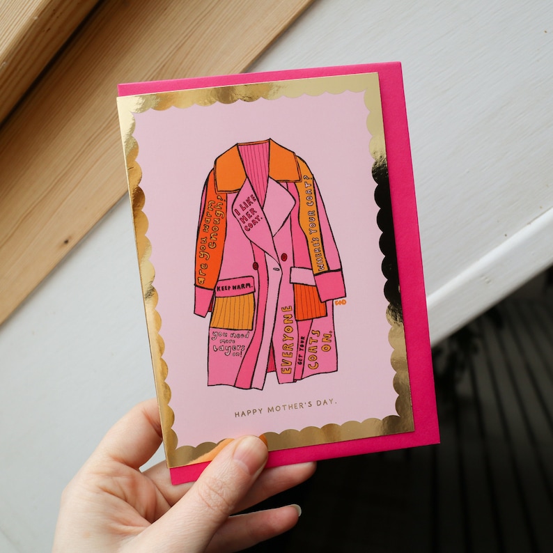 Mother's Day Coat Foiled Card image 1