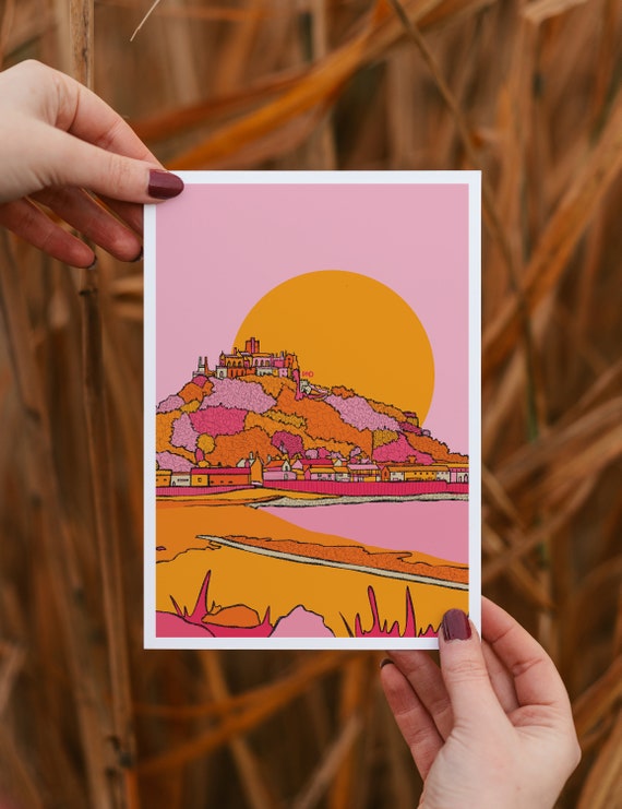 St Michaels Mount Cornwall Art Print Colourful Wall Art Travel