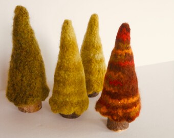 NEW! ORNAMENT TREES, Woolly Pine Trees pattern, place holders, holiday gifts