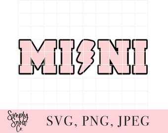 Varsity Letter Mini SVG: Chenille Font with Offset (Digital Download)
