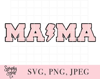 Varsity Mama SVG: Chenille Letter with Offset (Digital Download)