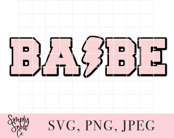 Varsity Babe Chenille Letter Svg Png: Cricut Silhouette Cut File (Instant Download)