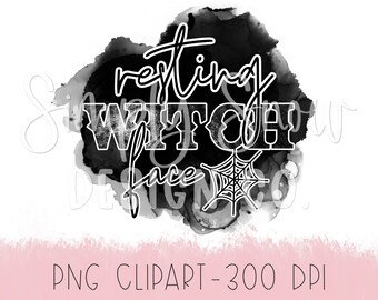 Resting Witch Face Sublimation Design: Halloween PNG (Digital Download)