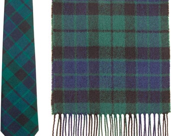 Tartan Republic Macpherson Clan Modern Tartan Scarf Scottish Wool Clan Scarves