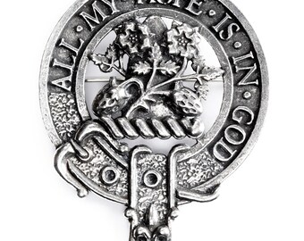 USA Kilts Fraser Lovat Clan Crest Badge Brooch Pin Made in Scotland