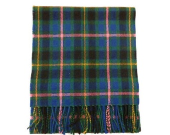 USA Kilts Irish County Offlay tartan plaid lambswool scarf made in Scotland