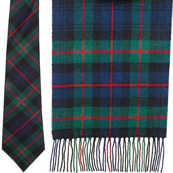 USA Kilts Murray of Atholl Modern Scottish Clan matching Tie and Scarf Set made in Scotland