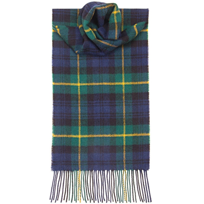 Scottish Wool Clan Scarves New Long Neck Gordon Dress Modern Tartan Scarf