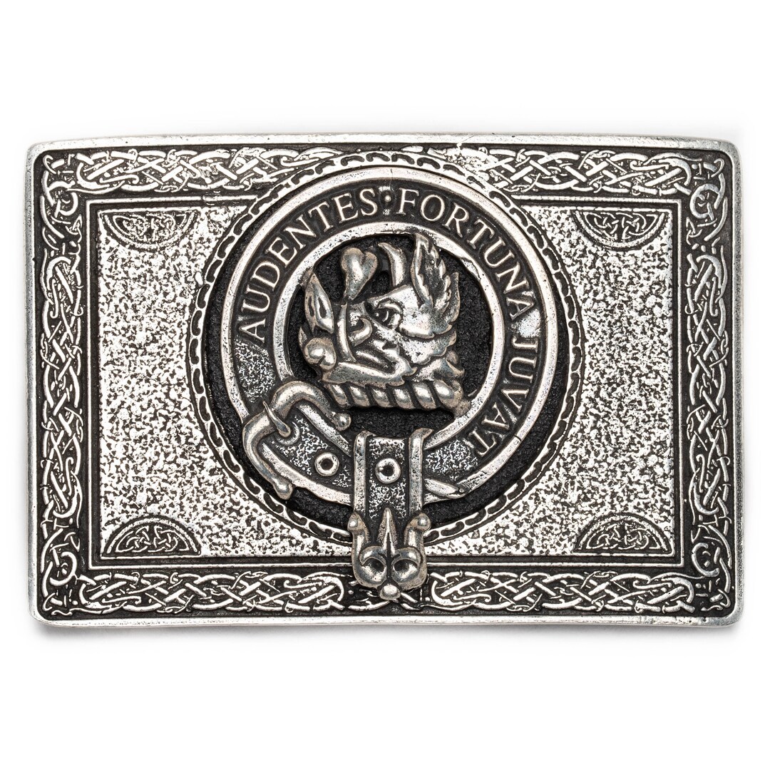 USA Kilts Mackinnon Clan Crest Belt Buckle Made in Scotland Etsy