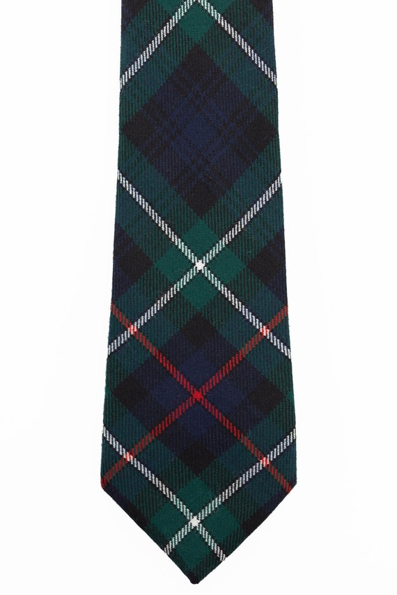 MacKenzie Modern Tartan Spring Weight Premium Wool Neck Tie Made in Scotland