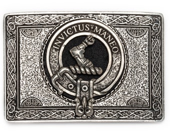 USA Kilts Armstrong Clan Crest Belt Buckle Made in Scotland