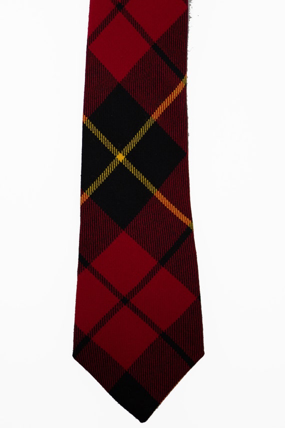 USA Kilts Wallace Red Modern Tartan Plaid Wool Necktie Made in | Etsy