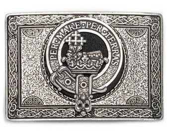 USA Kilts MacDonald Clan Crest Belt Buckle Made in Scotland