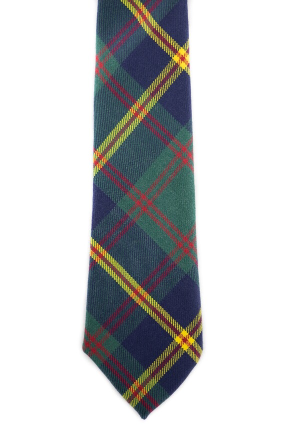 USA Kilts USMC United States Marine Corps Tartan Plaid Wool Necktie made in Scotland
