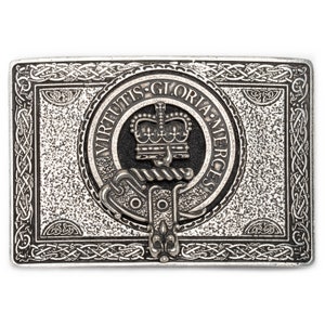 USA Kilts Robertson Clan Crest Belt Buckle Made in Scotland