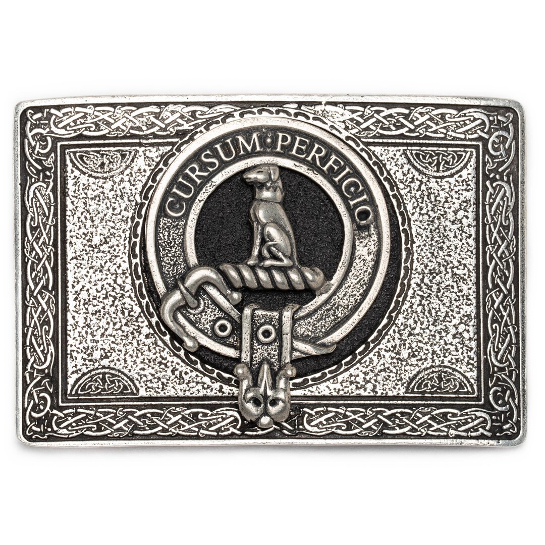 USA Kilts Hunter Clan Crest Belt Buckle Made in Scotland Etsy