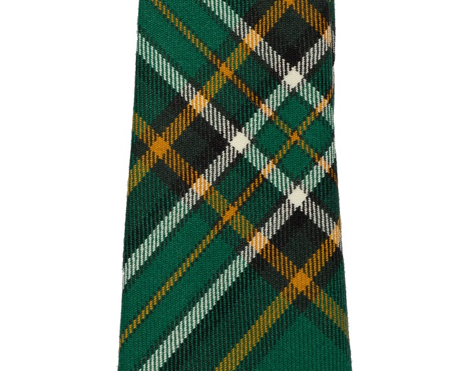 Men's Pure Wool Irish Neck Tie In National Tartan Plaid - Made In Scotland, 9cm X 142cm - Classic Wool Tie For Formal & Casual Wear - View #13