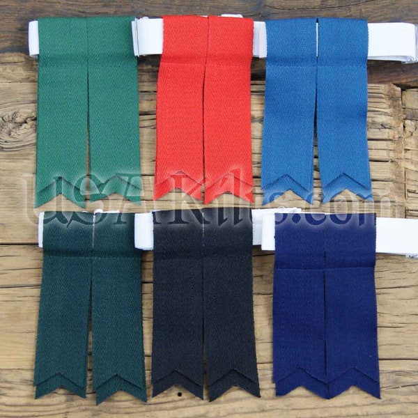 USA Kilts Standard Colored Kilt Flashes Made in Scotland
