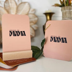 Écritures post-partum et cartes de prière | de prière avec support en bois | Cadeau maman | Cadeau chrétien | Encouragements | 31 cartes | Fête prénatale