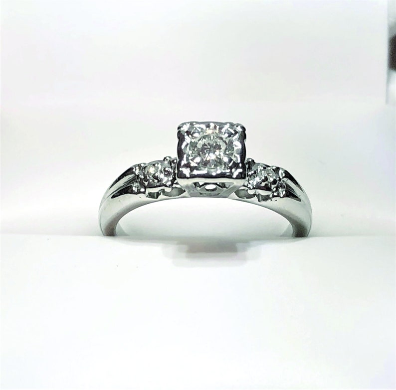 Dainty Vintage Engagement Ring Etsy