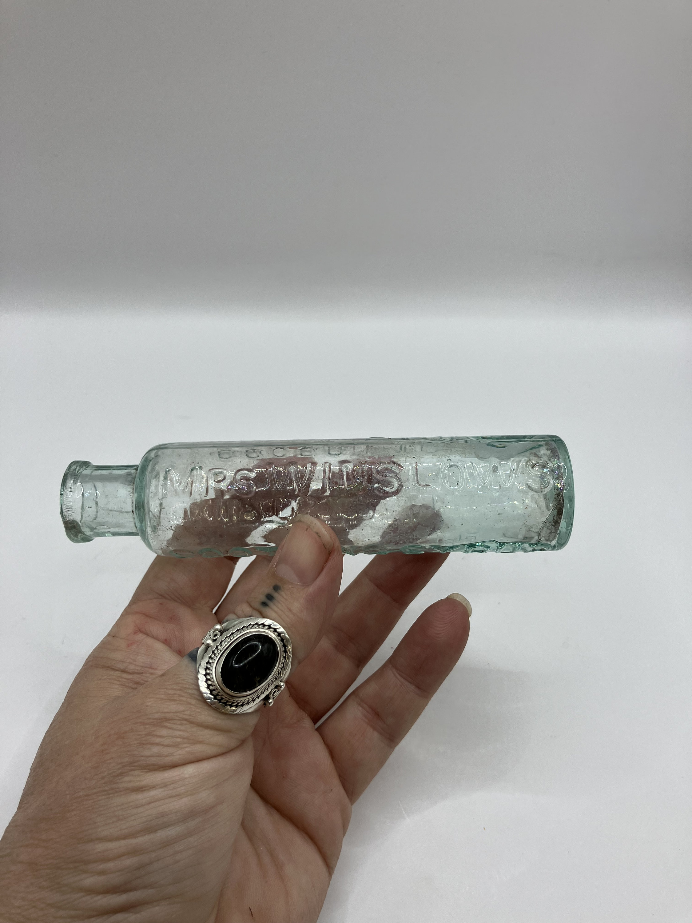 Fabulous Antique Victorian Mrs Winslows Soothing Syrup Bottle Etsy