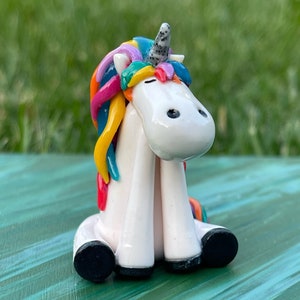 Handmade Clay Unicorn Figure, Gift for Friends/loved Ones. - Etsy