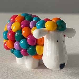 Handmade clay sheep figure, gift for friends/loved ones.