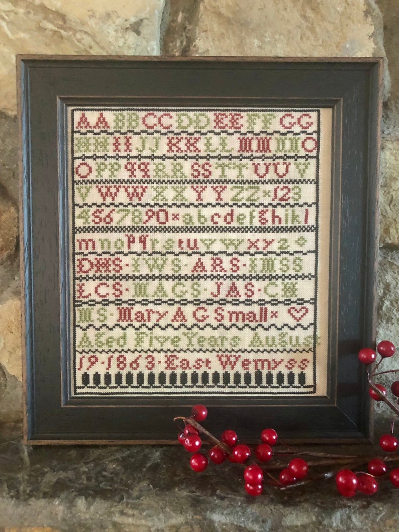 Mary A G Small - a reproduction sampler PDF chart Mary A G Small - a reproduction sampler PDF chart