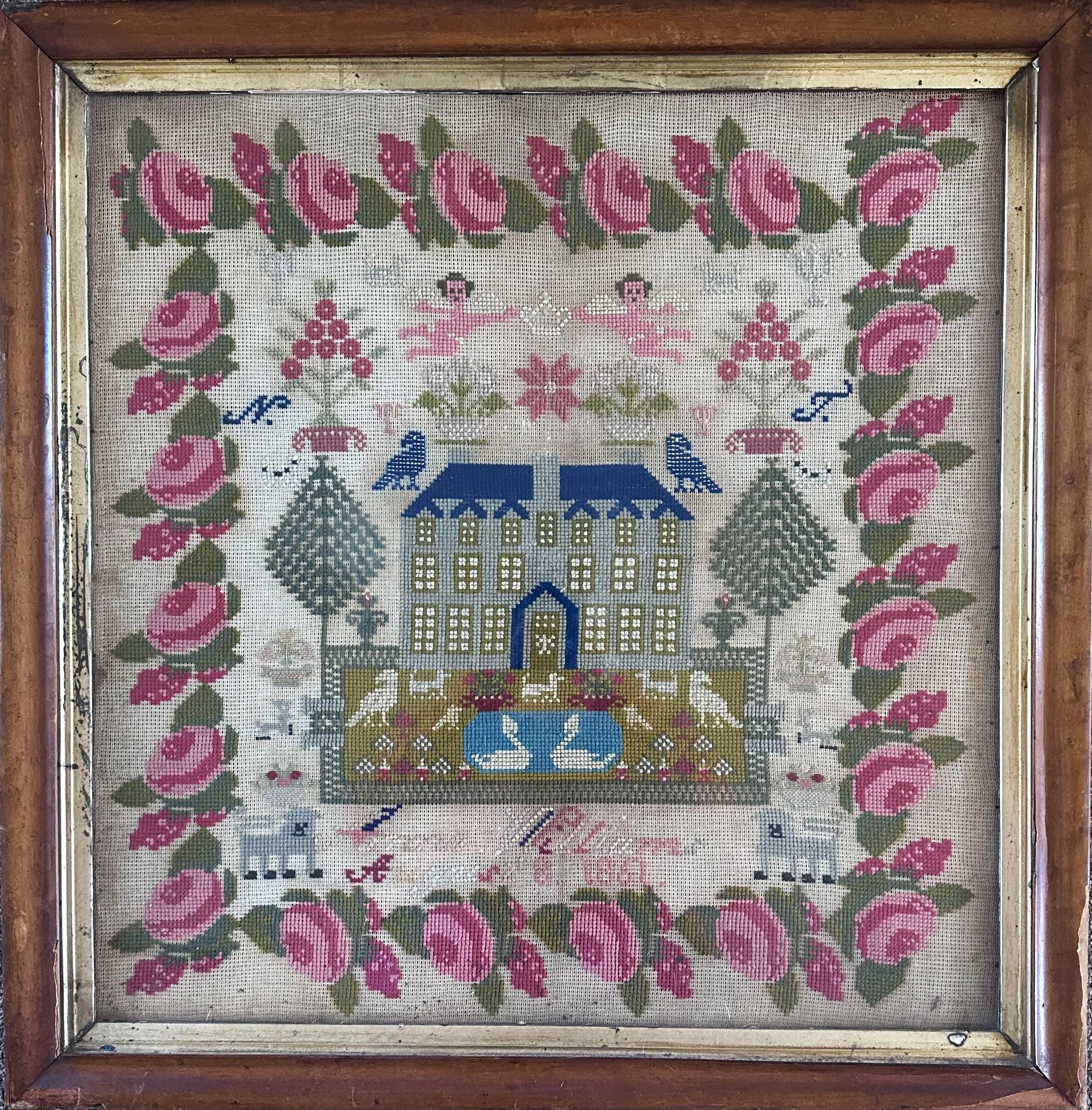 Vintage Stitched Sampler - Etsy