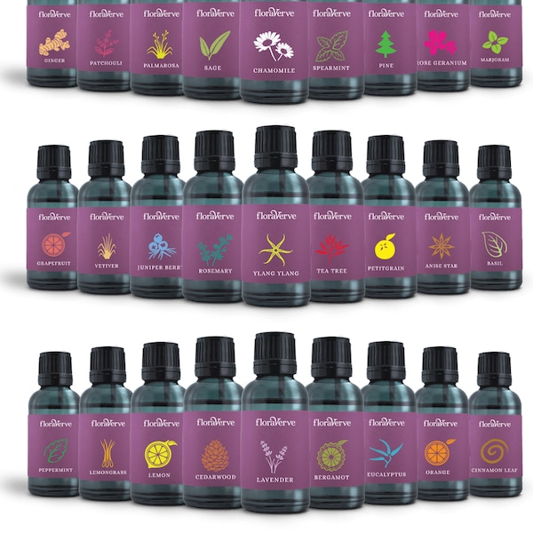 floraVerve All Natural & 100% Pure Essential oils (60+ Scents) - Add 3+ Oils to your Cart to use Coupon Code FREESHIPPING