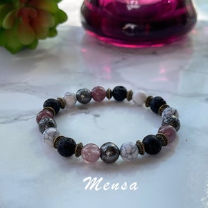 floraVerve Aromatherapy Mensa Bracelet  + Essential oils Set (4 x 5mL)