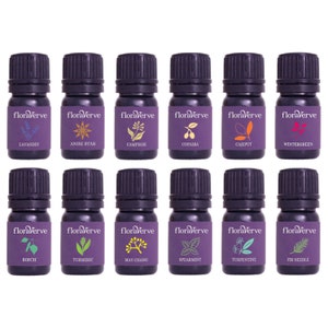 floraVerve Essential VITALITY Pack, Natural & 100% Pure Aromatherapy Essential Oils Starter Kit 12 X 5mL
