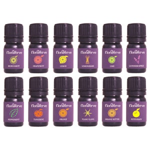 floraVerve Essential JOY Pack, Natural & 100% Pure Aromatherapy Essential Oils Starter Kit 12 X 5mL