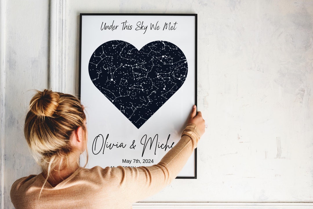 thumbnail image 2 of First Date Map Print - Mark Your Moment 2 of 12