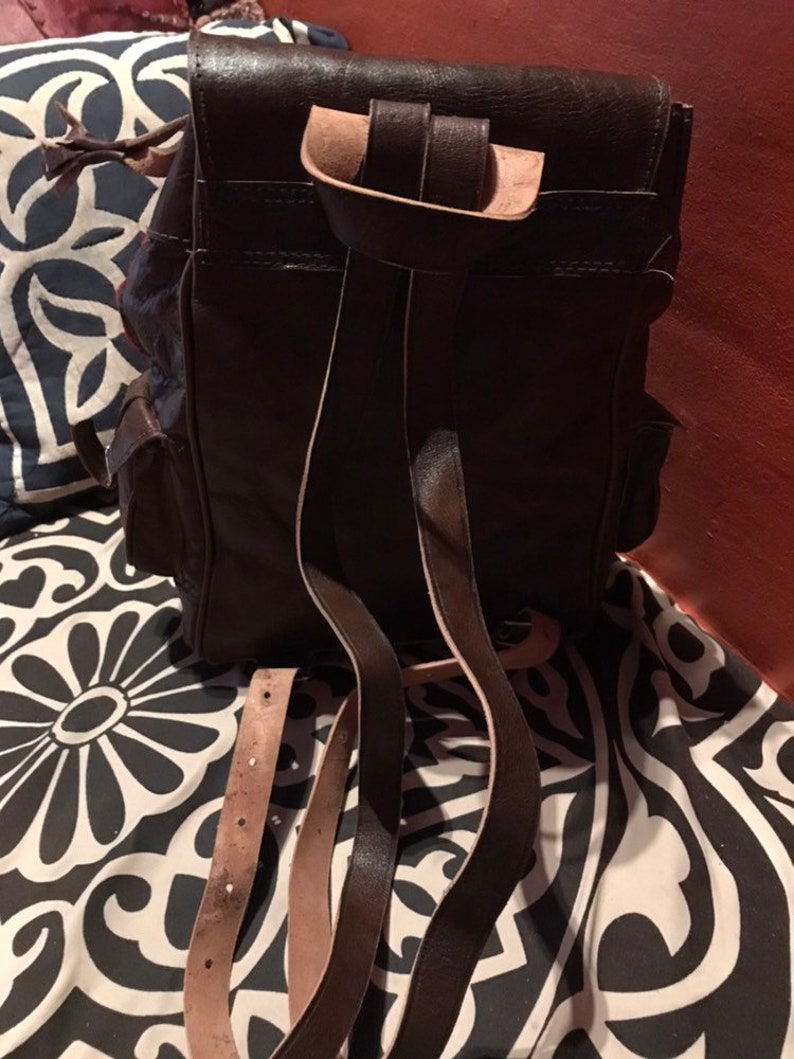 Kilim Rucksack Leder Stoff aus Marokko | Etsy