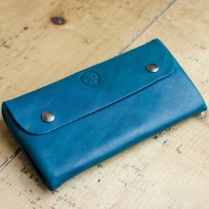 Monedero de piel suave, cartera de piel para mujer, monedero de piel italiana con cremallera, diseñado y fabricado en Gran Bretaña