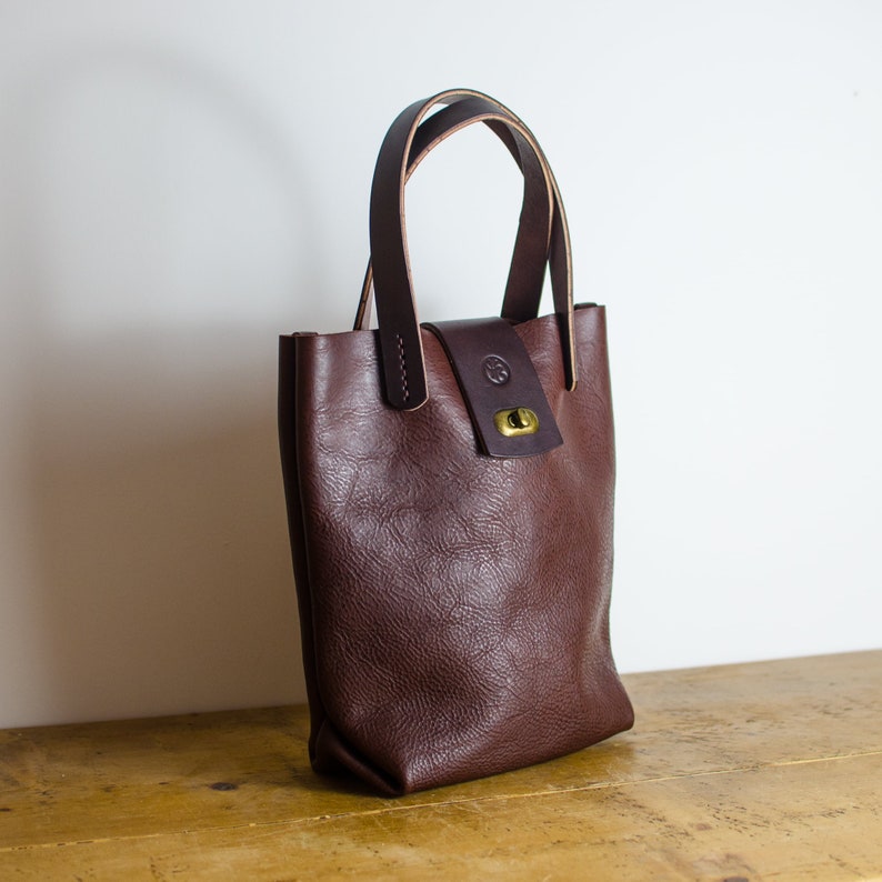 Leather bag, Brown Leather Handbag, Italuan Leather Handbag, Handmade and Designed in Britain. image 5